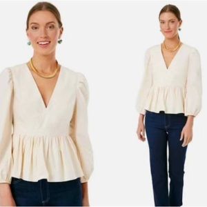 Hyacinth House top, ivory, small